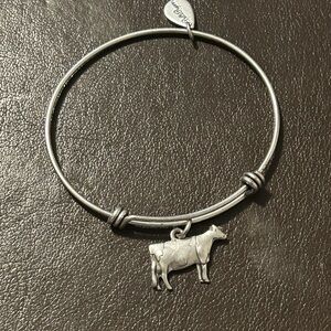 Bella & Ryann Silver Cow Charm Bracelet